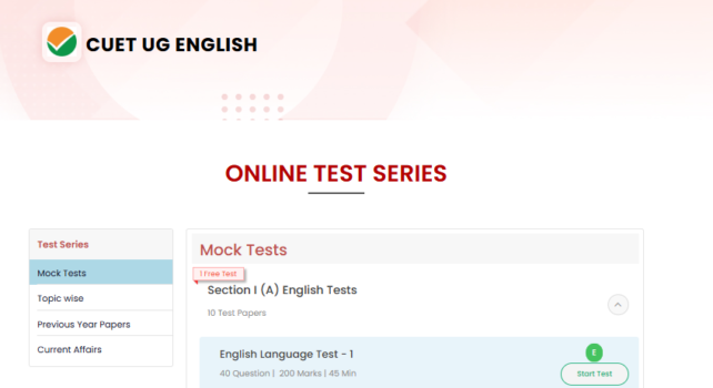 CUET English Mock Test